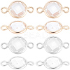 20Pcs 2 Colors Glass Links/Connectors KK-BBC0017-76-1