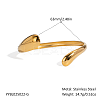 304 Stainless Steel Open Cuff Bangles for Women OV2068-1-2
