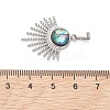 Natural Paua Shell Pendants PALLOY-JF05227-02-4