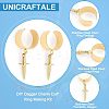 DIY Dagger Charm Cuff Ring Making Kit DIY-UN0003-66-5