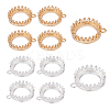 10Pcs 2 Colors Electroplating Brass Pendant Cabochon Settings KK-FH0007-83-1