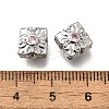 Brass Micro Pave Pearl Pink Cubic Zirconia Beads KK-M318-34P-3