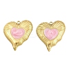 304 Stainless Steel with Enamel Pendants STAS-Z166-17G-01-1