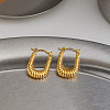 Textured 304 Stainless Steel Hoop Earrings for Women ZR7254-2