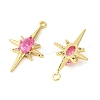 Brass Micro Pave Cubic Zirconia Pendants KK-M277-08G-07-2