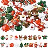 40Pcs 20 Styles Christmas Opaque Resin Decoden Cabochons RESI-YW0001-83-1