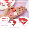 30Pcs 6 Colors Valentine's Day Opaque Acrylic Pendants SACR-BT0001-03-5