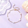 Natural Cultured Freshwater Pearl Link Bracelets BJEW-JB12504-1