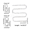 2Pcs 2 Sizes 304 Stainless Steel Double Eye Swivel Clasps STAS-GA0001-09-3