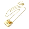 Brass Micro Pave Cubic Zirconia Pendant Necklace NJEW-B082-02G-01-2