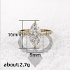 Brass Pave Cubic Zirconia Finger Rings FS-WG1A7FF-06-3