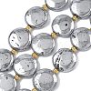 Electroplated Natural Druzy Geode Crystal Beads Strands G-G459-04K-1