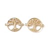 Brass Micro Pave Cubic Zirconia Connector Charms KK-E068-VC070-1