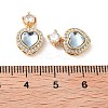 Brass Clear Cubic Zirconia Pendants KK-B102-05G-03-3