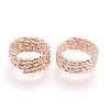 Alloy Hair Braid Spring Rings OHAR-WH0013-01RG-1
