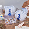 8 Grids Transparent Acrylic Bead Organizer Containers CON-WH0087-32-6