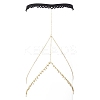 Brass Double Layer Star Tassel Thigh Leg Chains AJEW-AN00639-2