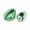Electroplated Natural Cowrie Shell Beads X-SSHEL-S258-06B-2
