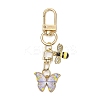 Butterfly Bees Alloy Enamel Pendant Decorations HJEW-JM02688-02-2