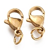 Ion Plating(IP) 304 Stainless Steel Lobster Claw Clasps X-STAS-G240-01D-G-2
