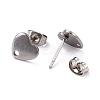 304 Stainless Steel Stud Earring Findings STAS-I183-07A-07P-3
