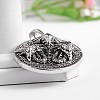 Flat Round with Dragon 304 Stainless Steel Big Pendants STAS-M206-05AS-3