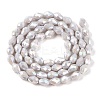 Opaque Solid Color Electroplate Glass Beads Strands X-EGLA-N013-P6mm-B05-2