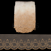 10 Yards Polyester Flower Embroidery  Lace Ribbon OCOR-GF0004-86-6