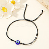 Glass Evil Eye Bead Braided Bracelets SG7290-1-2