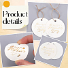 100Pcs Mother's Day Flat Round Gold Stamp Word Happy Mother' Day Hanging Tag DIY-SP0003-88A-4