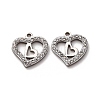 304 Stainless Steel Clay Rhinestone Pendants STAS-P406-17B-P-1