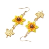 Seed Beads Dangle Earrings EJEW-MZ00221-4