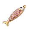 304 Stainless Steel Enamel Pendants STAS-B128-53G-3