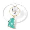 Alloy Enamel Wine Glass Charms AJEW-JO00239-3