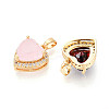 Brass Micro Pave Cubic Zirconia Pendants KK-N272-02G-M-2