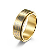 Viking Word 304 Stainless Steel Rotatable Finger Rings for Men FS-WGA52A7-16-1