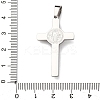 304 Stainless Steel Religion Jesus Cross Pendants X-STAS-F323-12P-3