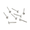 Non-Tarnish 316 Surgical Stainless Steel Flat Round Blank Peg Stud Earring Settings STAS-R073-06G-2