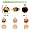 24Pcs 6 Colors Glass Connector Charms GLAA-PH0002-56LG-2