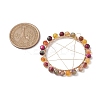 Natural Agate Dyed & Heated Faceted Round Beaded Pendants PALLOY-JF02580-2