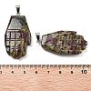 Natural Dragon Blood Carved Pendants G-K369-01P-09-3