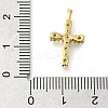 Brass Pave Clear Cubic Zirconia Pendants KK-M101-01G-03-3