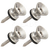 4 Sets Alloy Guitar Strap Button Tail Nails for Acoustic and Folk Instruments FIND-CN0002-19-7