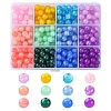 336Pcs 12 Colors Baking Paint Crackle Glass Bead Strands DGLA-YW0001-11-1