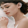 2Pcs 2 Style Crystal Rhinestone Butterfly Climber Wrap Around Earrings EJEW-LP0012-09-1