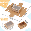 Foldable Paper Drawer Boxes with Clear Plastic Cover LS-CON-WH0095-68B-05-2