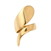 Irregular Twist 304 Stainless Steel Open Cuff Rings for Women RJEW-A091-0G-4