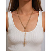 Alloy Colorful Rhinestone Flower Cross Pendant Lariat Y Necklaces for Women FS-WGB8DA7-01-1