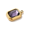 304 Stainless Steel Glass Pendants STAS-L022-062G-03-2