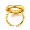 Brass Cuff Rings for Women RJEW-E294-02G-03-3